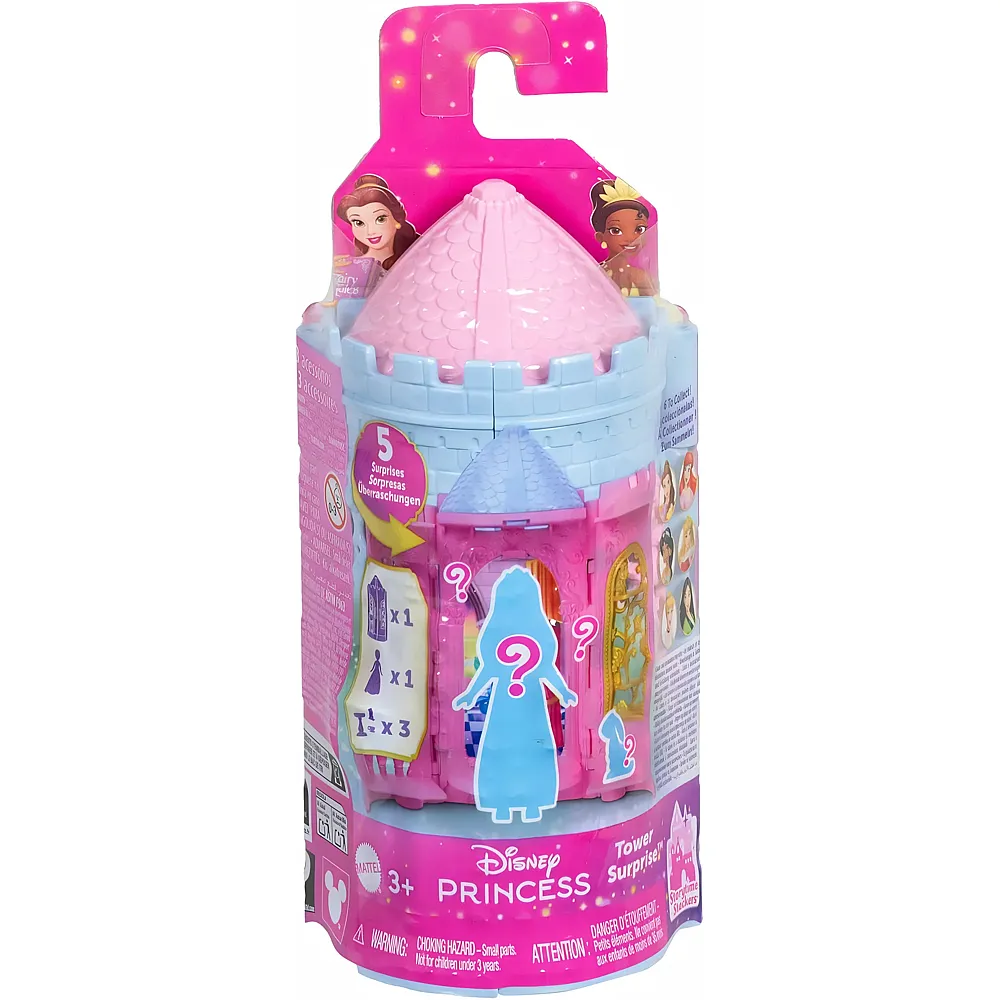 Mattel Disney Princess Turm-�berraschung mit kleinen Puppen und Zubeh�r, Stacker-Spielsets mit 4 �berraschungen und einem