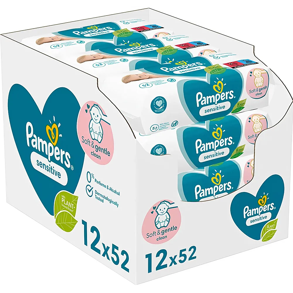 Pampers Sensitive Feuchtt�cher Giga Pack 12x52