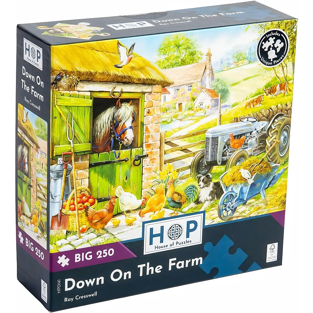 HOP - House of Puzzles Down On The Farm 250Teile