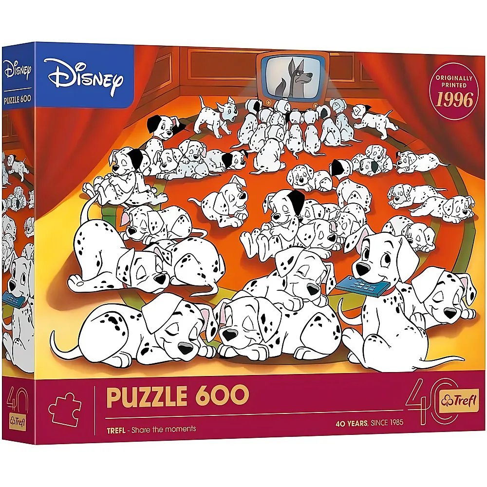 Puzzle 40 Jahre Trefl Disney 101 Dalmatiner 600Teile