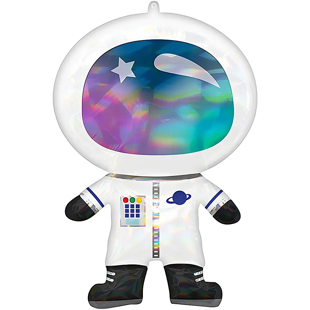 Amscan Folienballon Holographic Astronaut 104x58cm | Kindergeburtstag