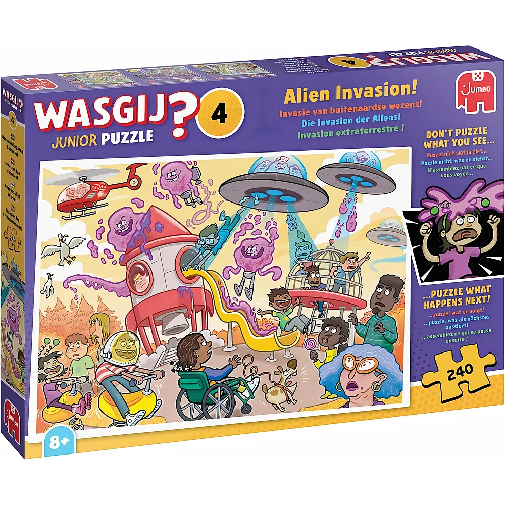 meinspielzeug � Jumbo Wasgij Junior 4 Puzzle  Alien-Invasion  240 Teile