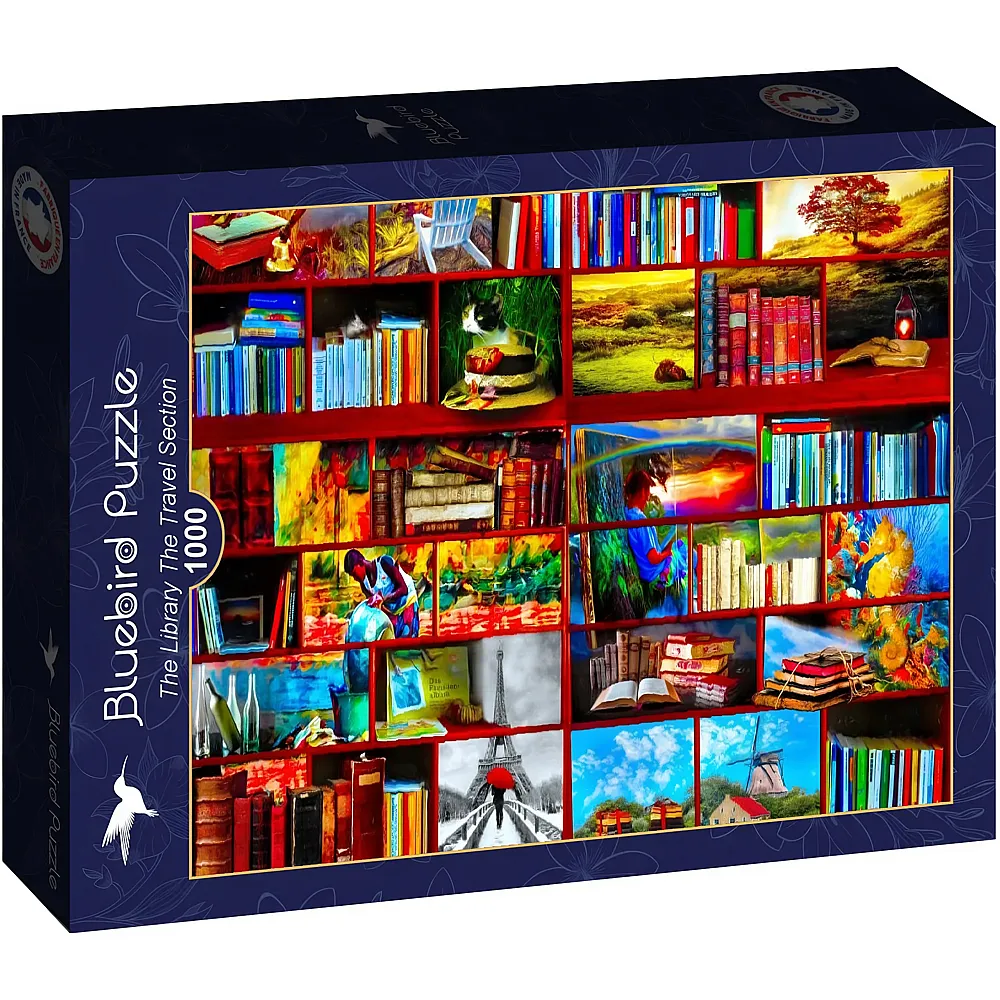 Bluebird Puzzle The Library The Travel Section - 1000 Teile