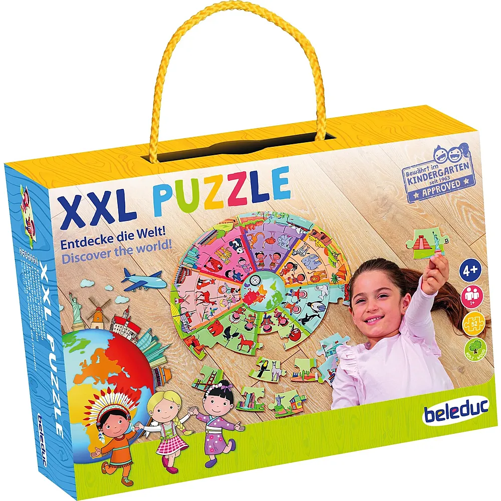 Beleduc XXL Puzzle Entdecke die Welt