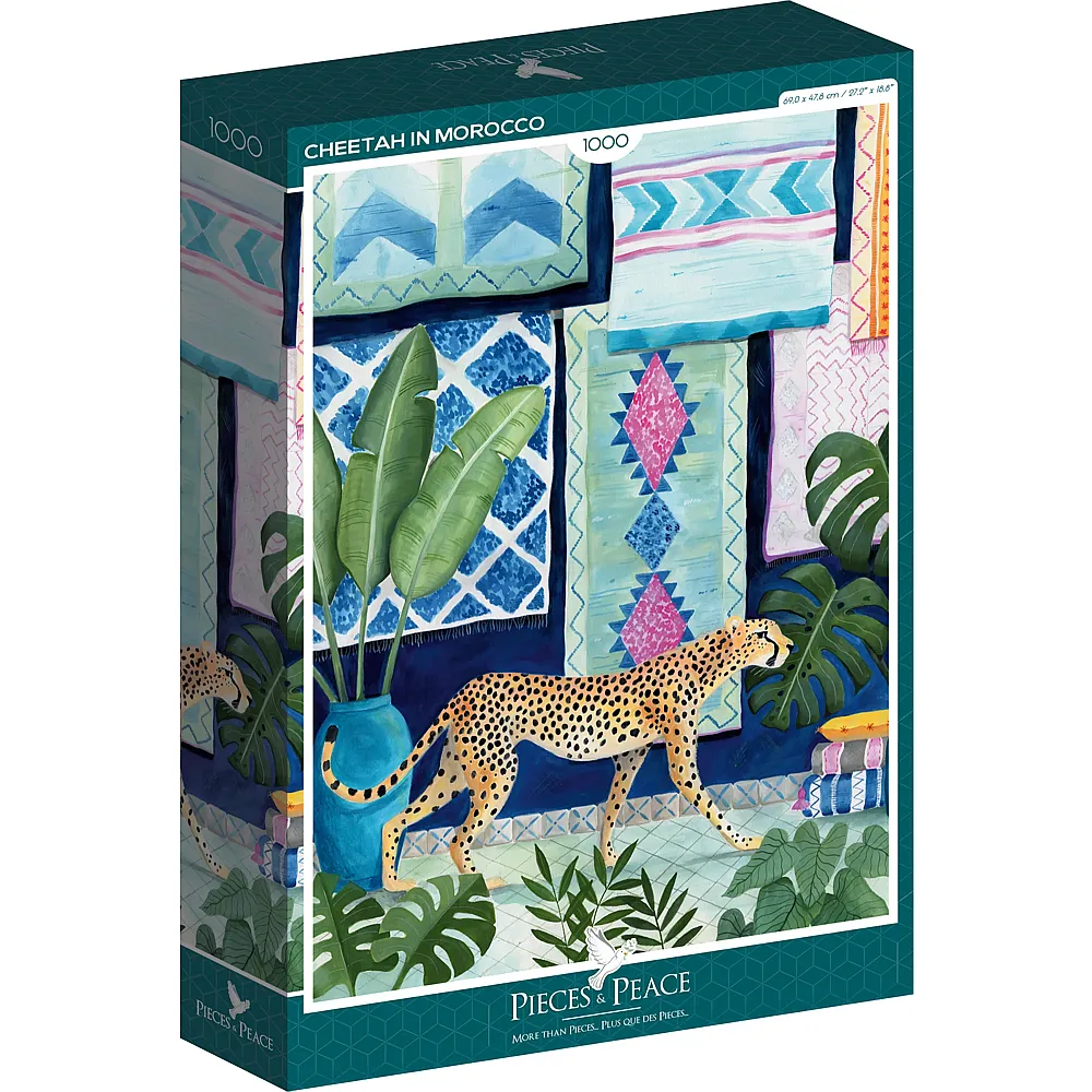 Pieces & Peace Puzzle Bex Parkin Cheetah in Morocco - 1000 Teile