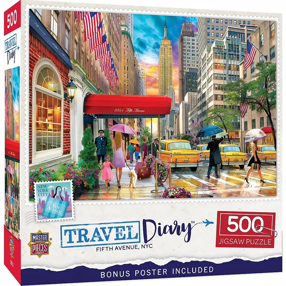 Master Pieces Puzzle Travel Diary Fifth Avenue, NYC - 500 Teile
