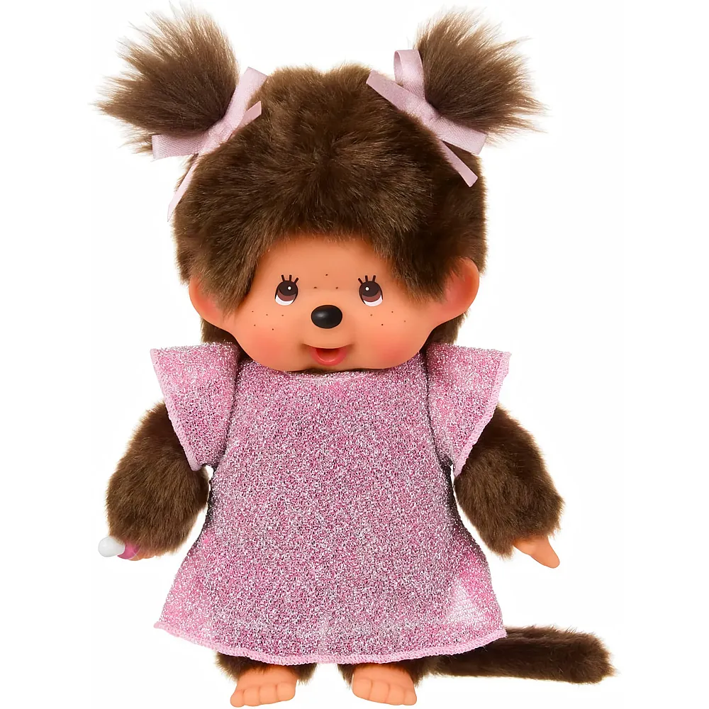 Monchhichi 20cm Glitter Dress Pink Girl