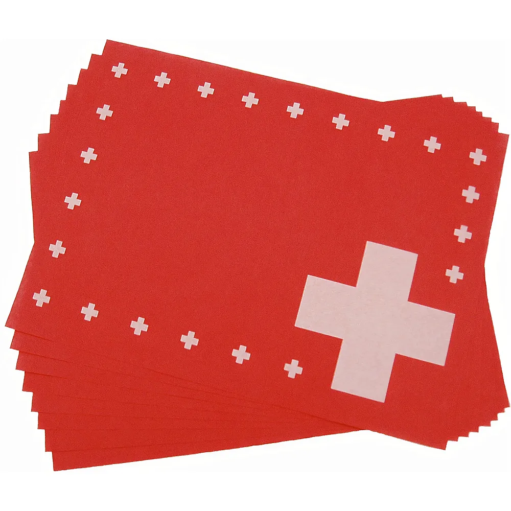 meinspielzeug - Hauser Tischset CH-Kreuz - 8 Teile | Tischdeko