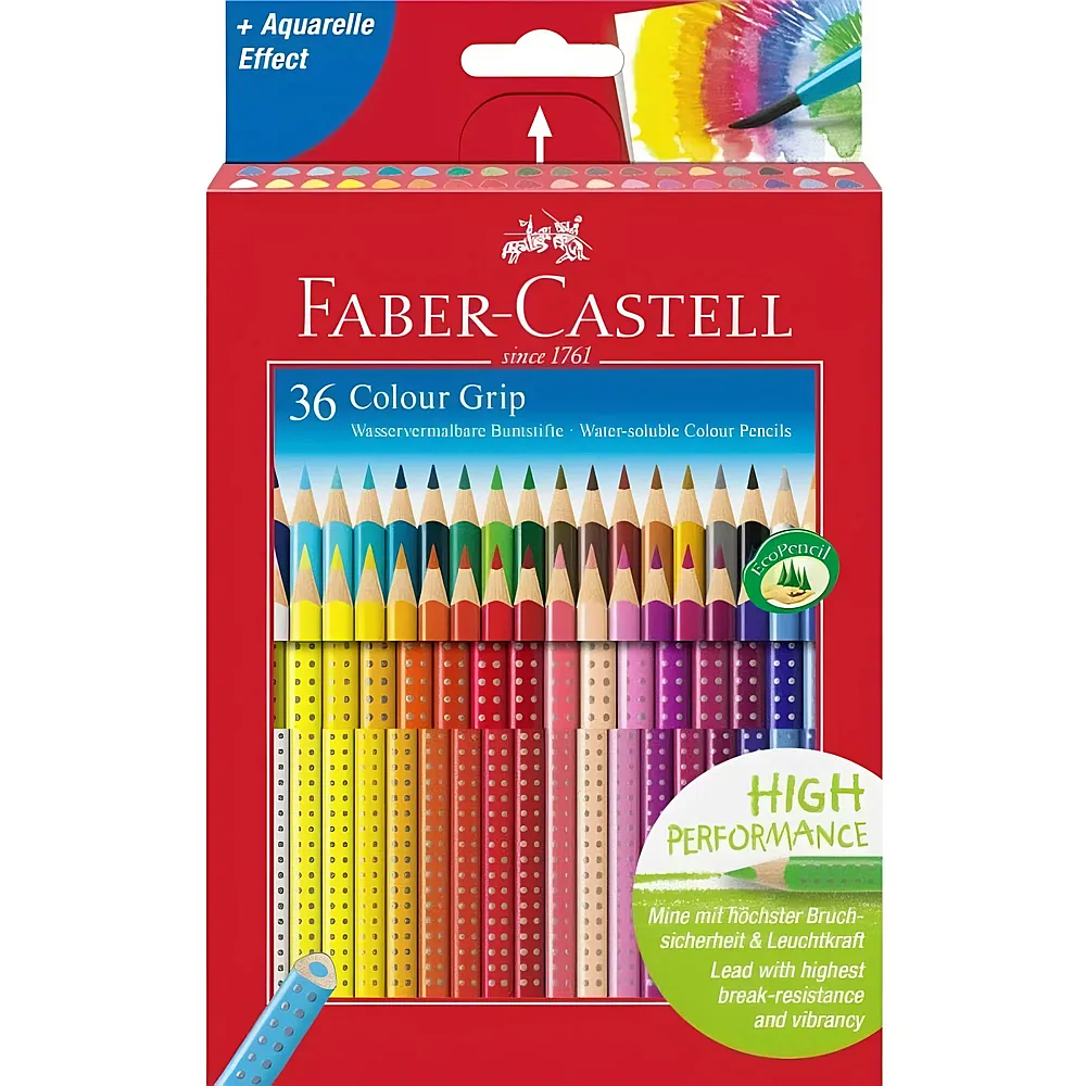 meinspielzeug - Faber-Castell Colour Grip Farbstifte in Kartonetui 36Teile | Farbe & Kreide