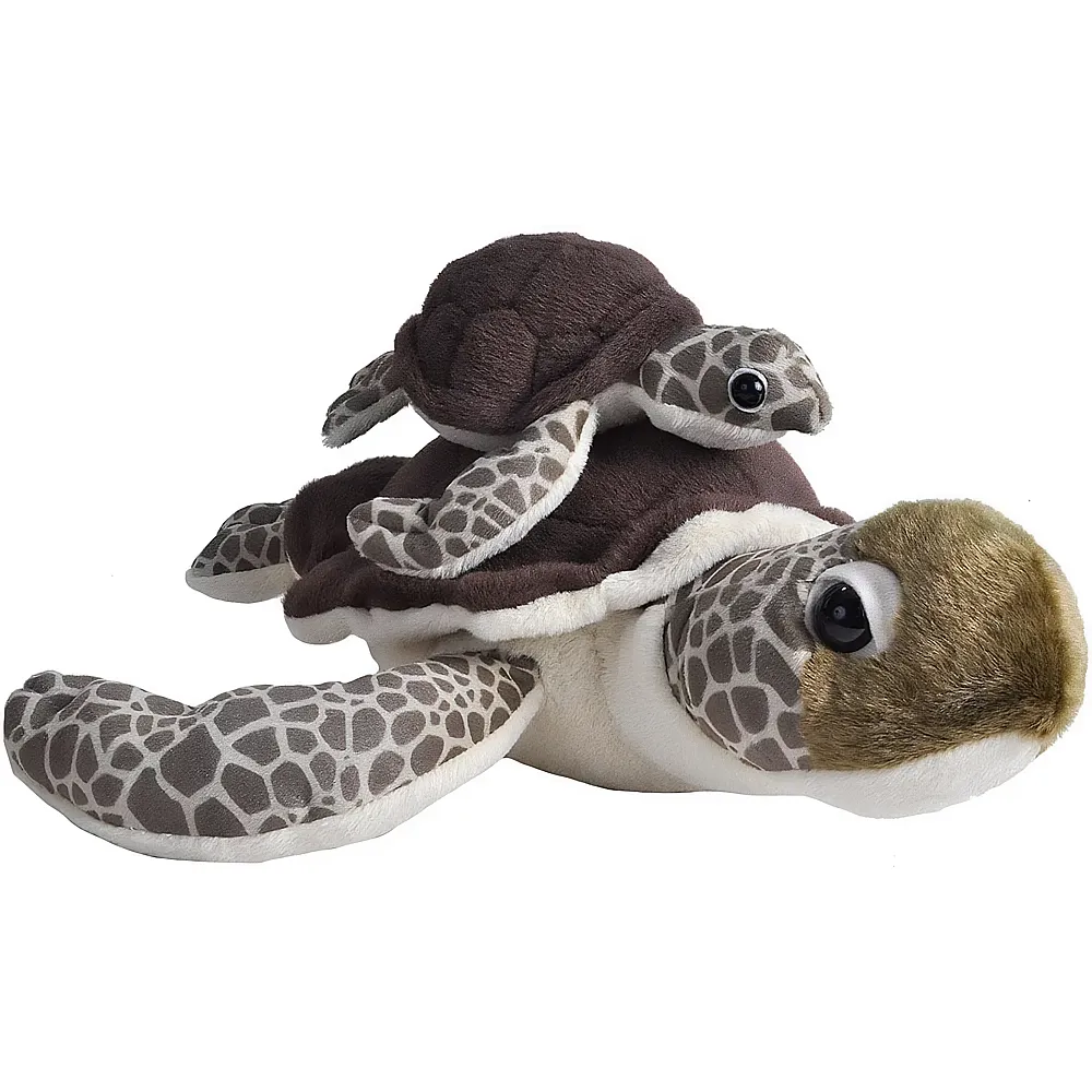 meinspielzeug - Wild Republic Aquatic Gr�ne Meeresschildkr�te mit Baby - 38 cm | Meerestiere Pl�sch