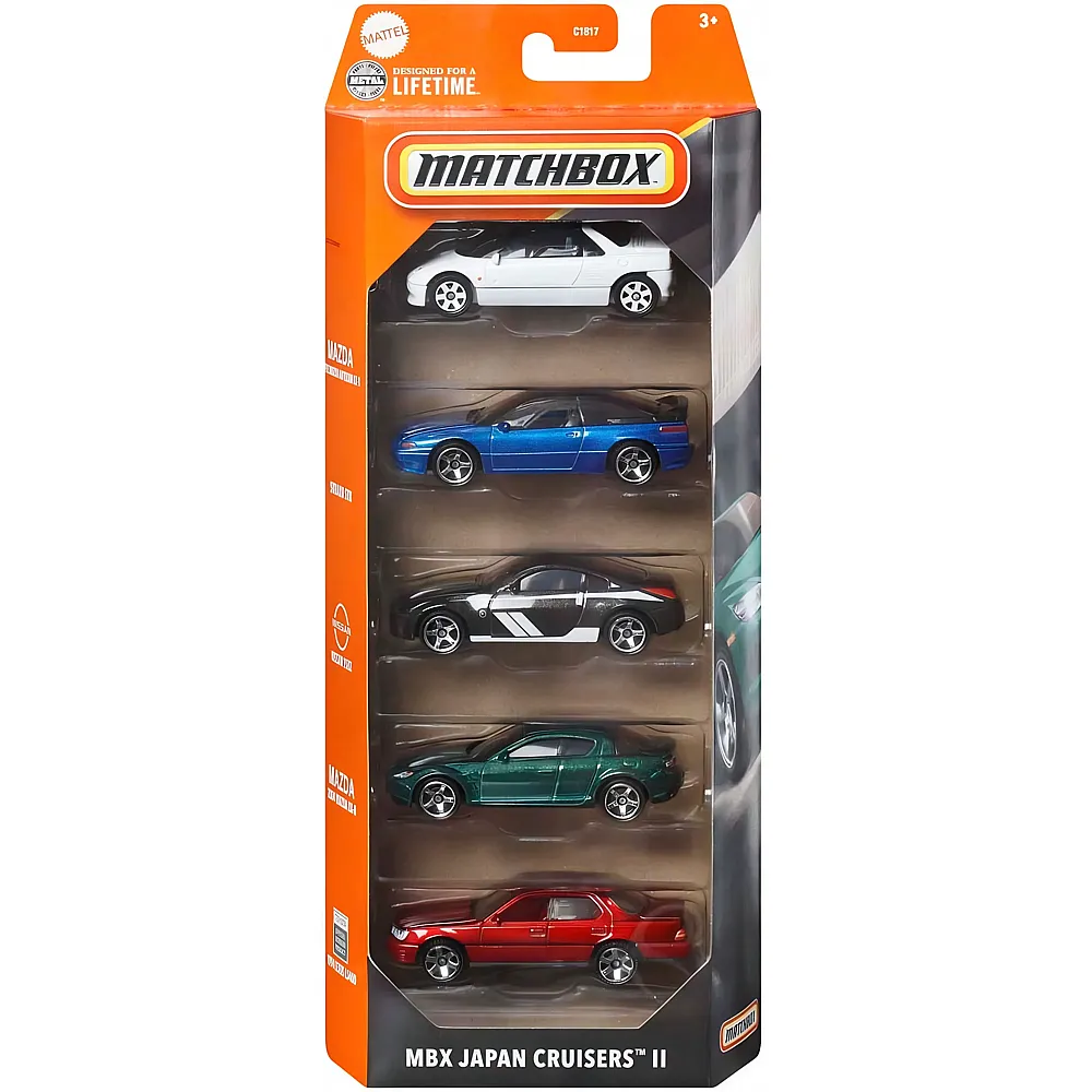 Matchbox Set regalo da 5 pezzi MBX Japan Cruisers II - 1:64