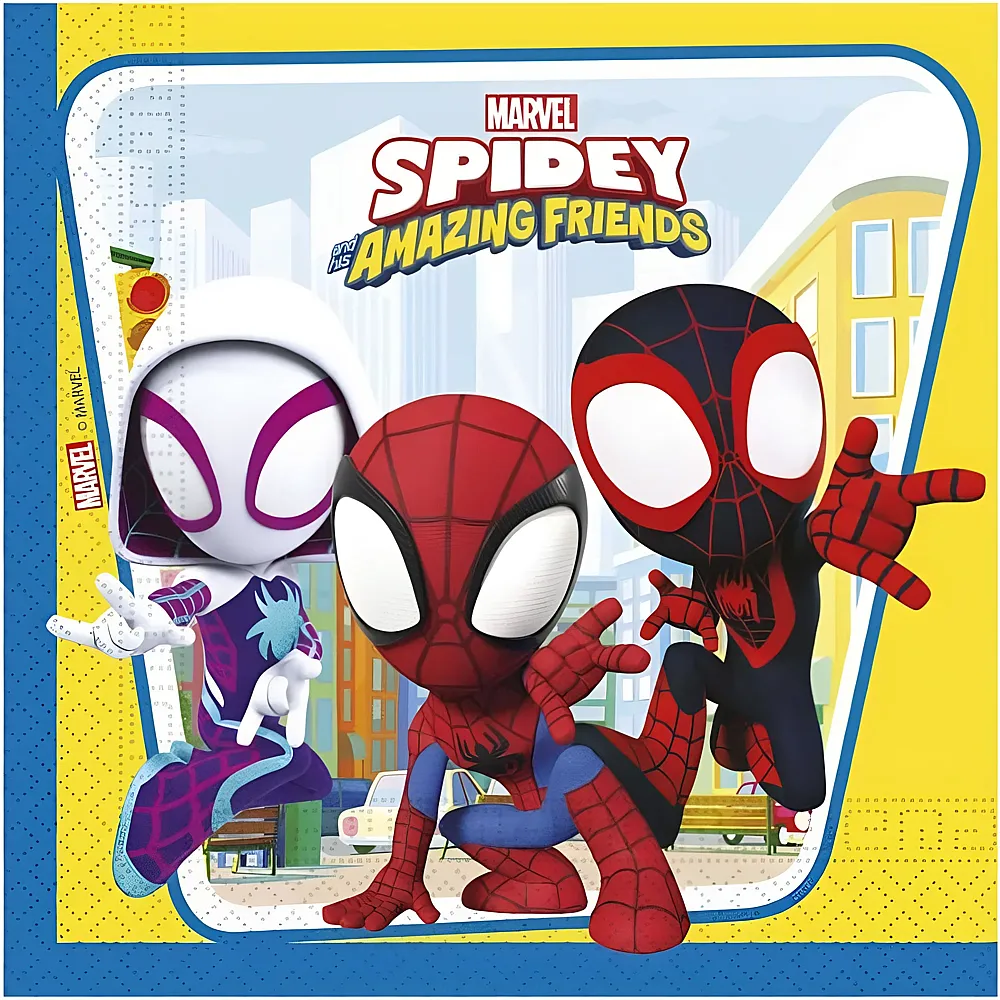 Procos Spiderman Papierservietten Spidey 20Teile | Kindergeburtstag
