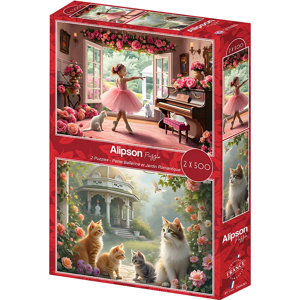 Alipson Puzzle Petite Ballerine et Jardin Romantique - 500 Teile