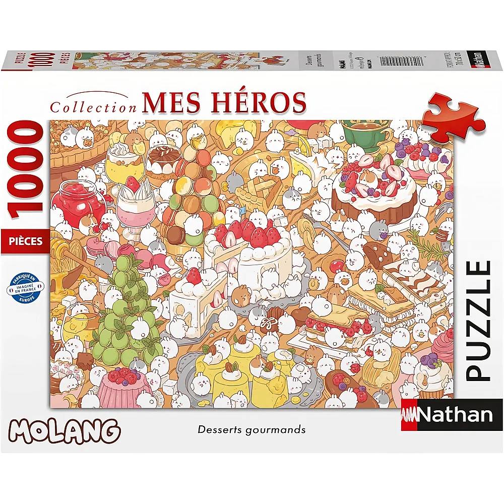 Nathan Puzzle Collection Mes H�ros Molang Gourmet-Desserts - 1000 Teile