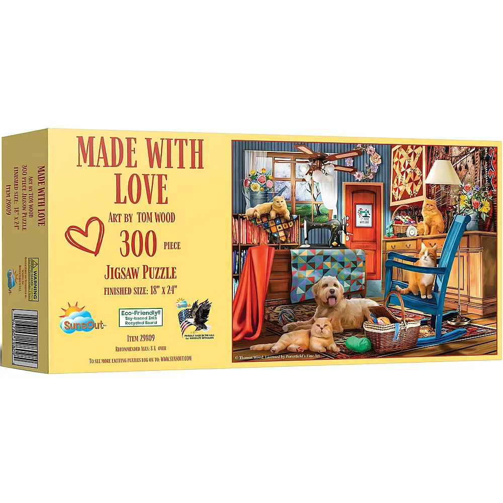 SunsOut Puzzle Tom Wood Made With Love - 300 Teile