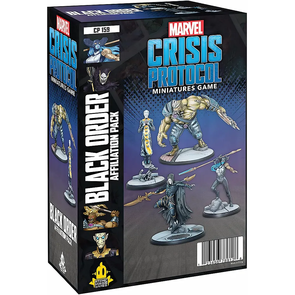 Atomic Mass Games Marvel: Crisis Protocol Black Order Affiliation Pack - Entfesseln Sie die Macht der Minions von Thanos - Tabletop-Superhelden-Spiel ab 14 Jahren, 2 Spieler, 90 Minuten Spielzeit, hergestellt von