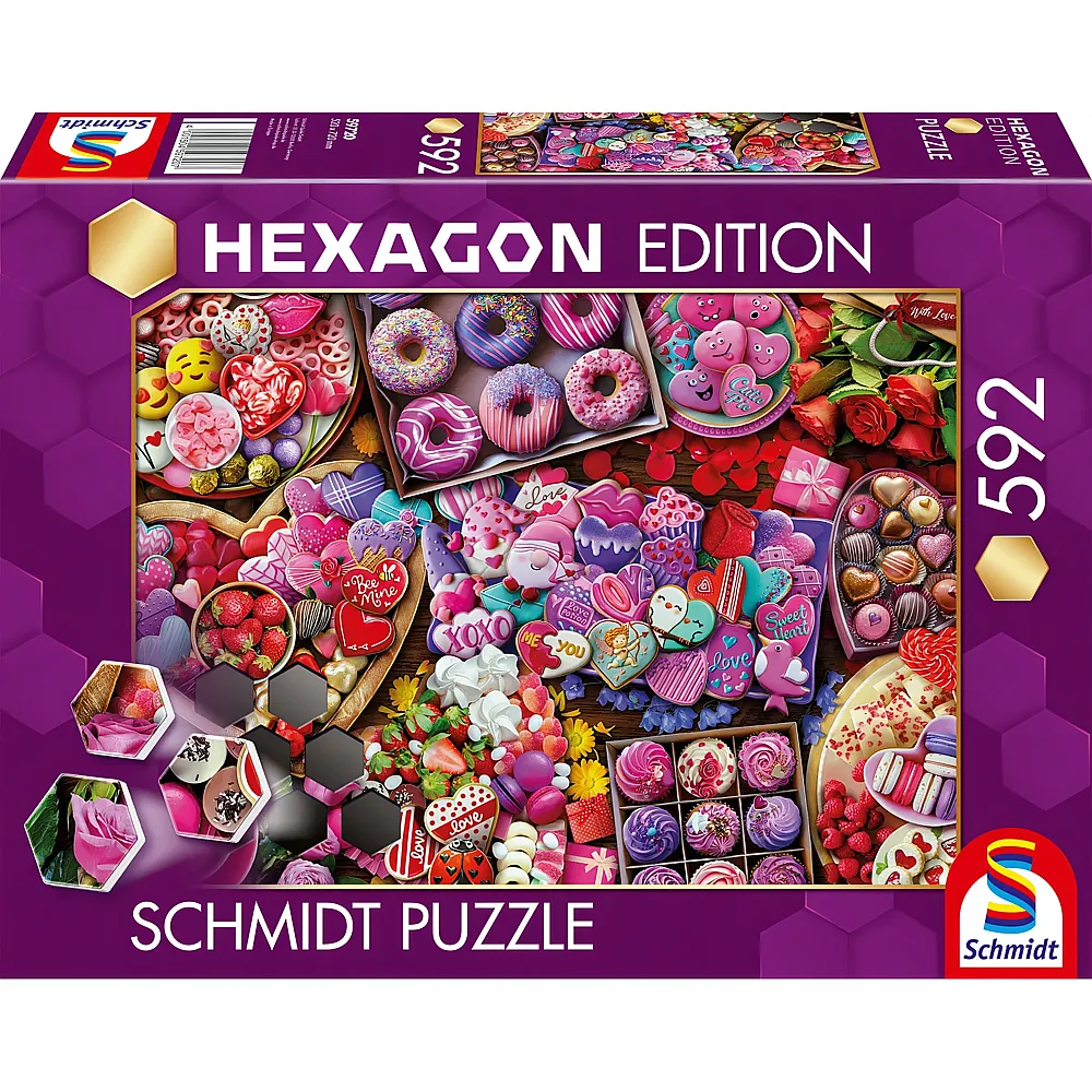 Schmidt Puzzle Hexagon, Lieblingsleckereien - 592 Teile