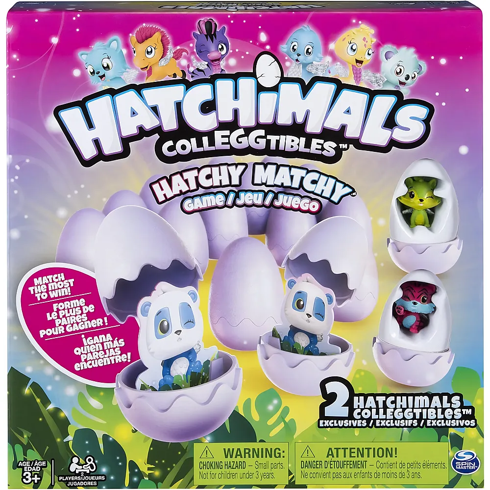 Spin Master Hatchimals Games  - Hatchy Matchy, Merkspiel f�r Kinder, 2 Exklusive CollEGGtibles