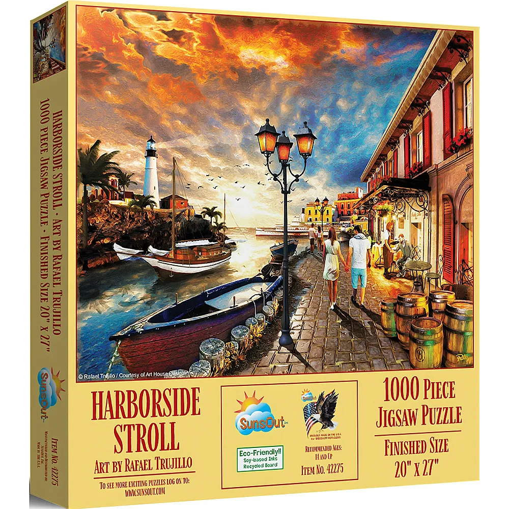 SunsOut Puzzle Rafael Trujillo Spaziergang am Hafen - 1000 Teile