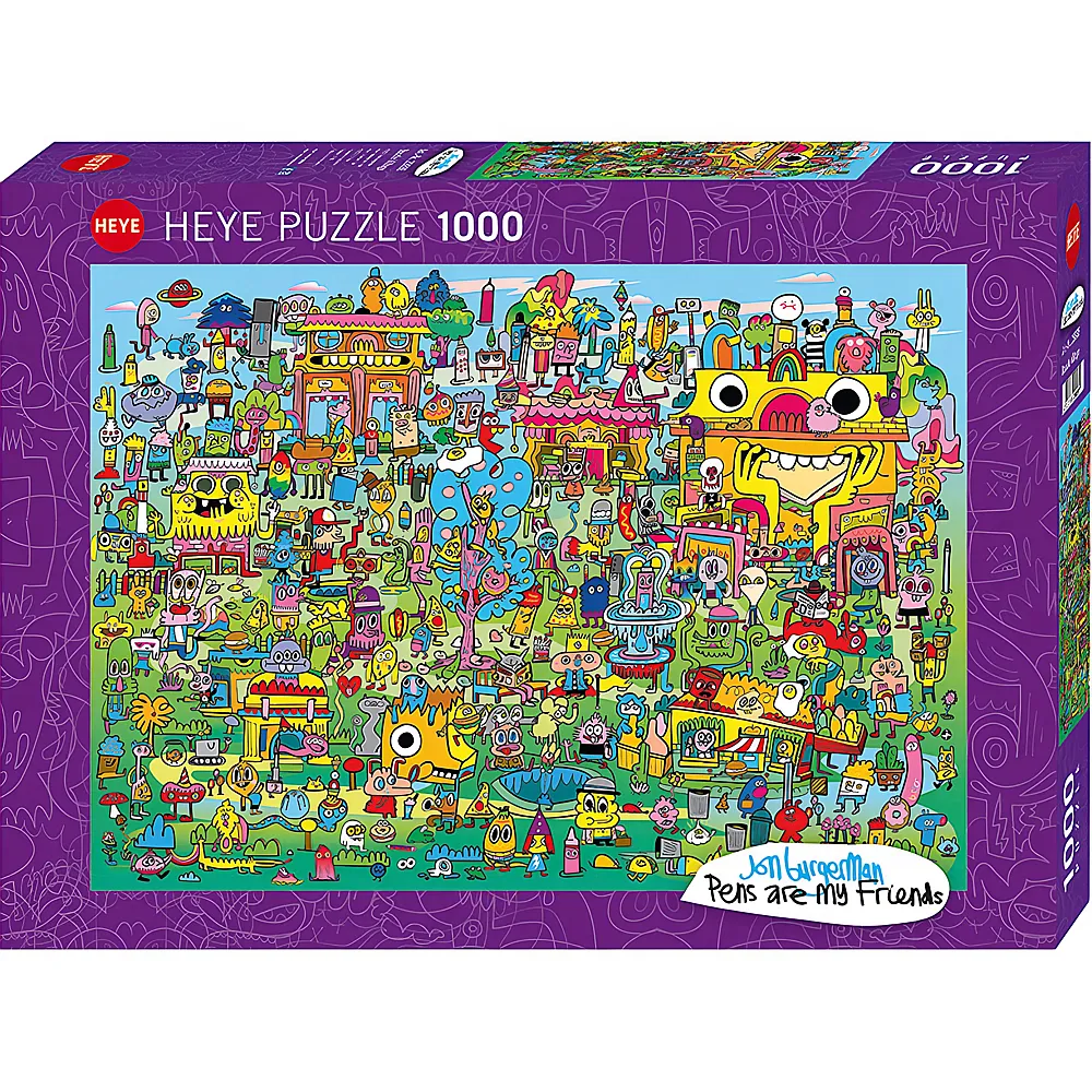 HEYE Puzzle Doodle Village 1000Teile