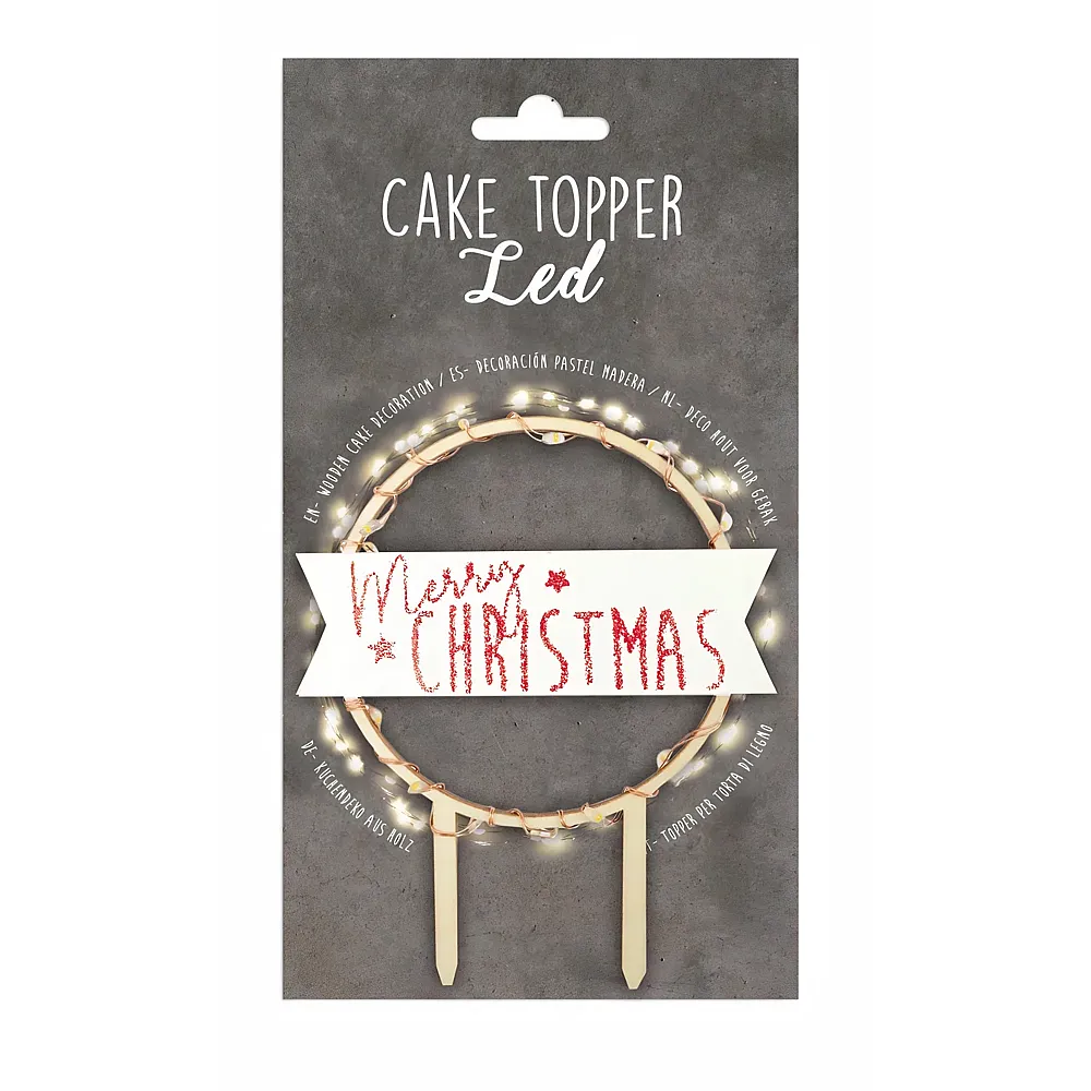 ScrapCooking Tortenaufsatz Mit Led Merry Christmas