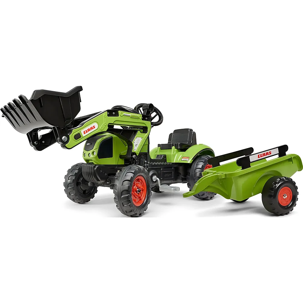meinspielzeug - Falk Trettraktor Claas Arion 410 mit Anh�nger und Lader | Trettraktoren