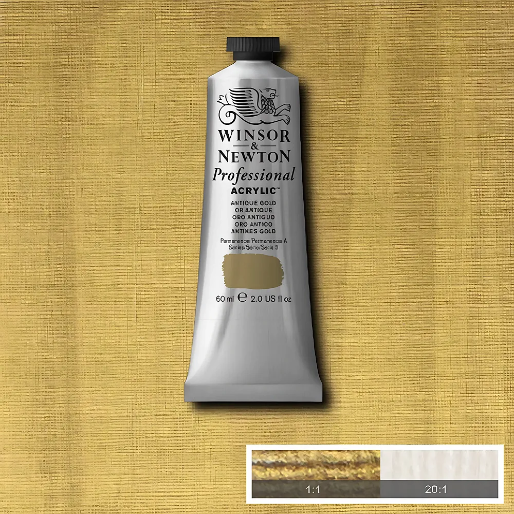meinspielzeug - Winsor & Newton W&n Prof. Acrylfarbe 60ml Tube Antik Gold