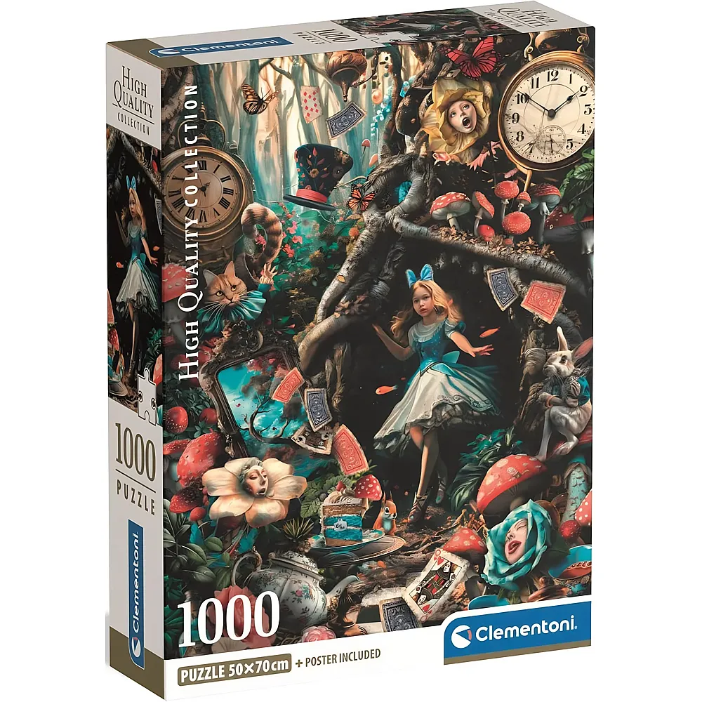 Clementoni Puzzle Ein weiterer Tag im Wunderland - 1000 Teile