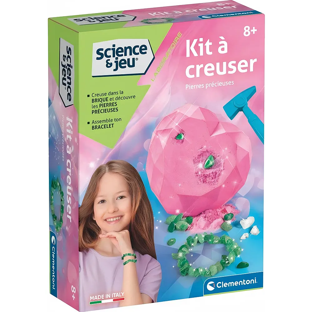Clementoni science & jeu Ausgrabungsset Edelsteine - Franz�sisch