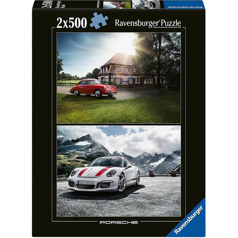 Ravensburger Puzzle 2in1 Porsche Classic 356 & Porsche 911 R 500Teile