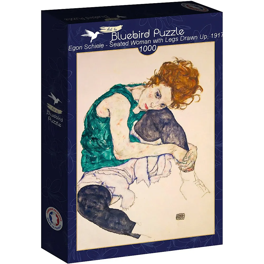 Bluebird Puzzle Egon Schiele Seated Woman with Legs Drawn Up, 1917 - 1000 Teile