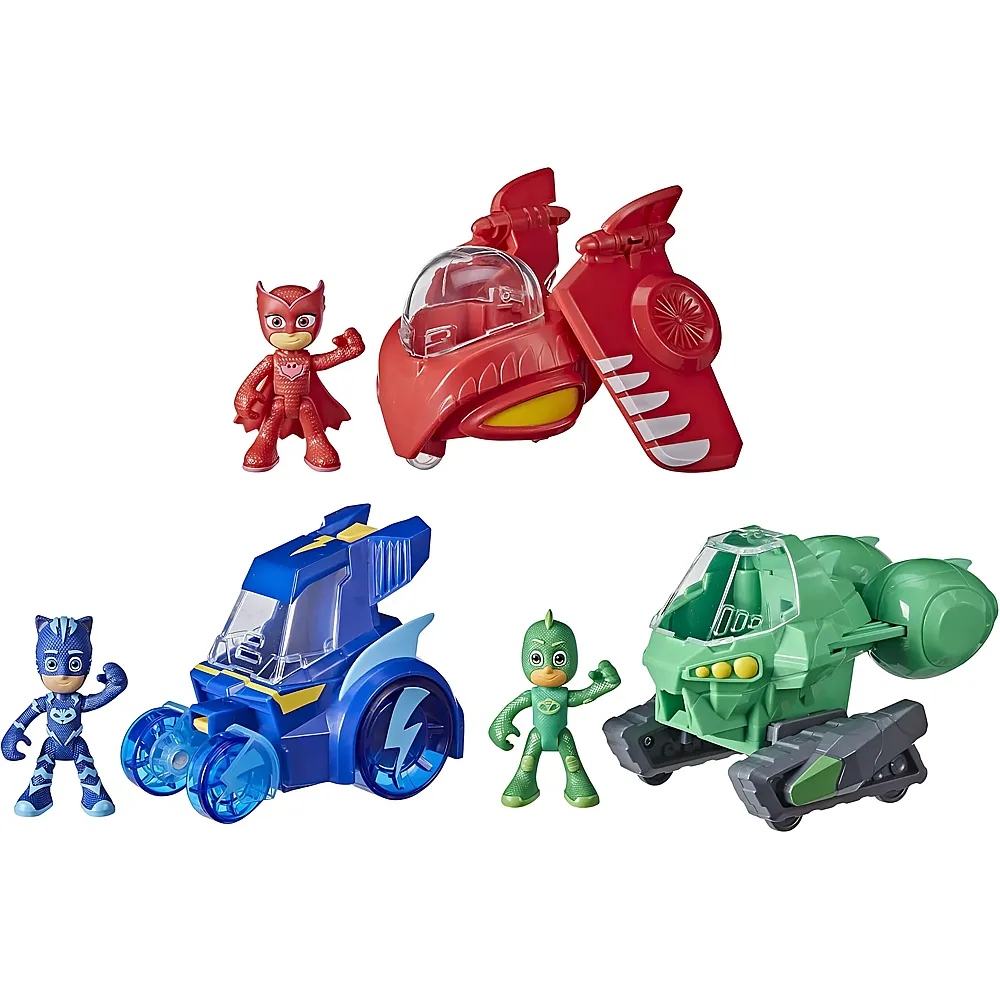Hasbro PJ Masks 3in1 Jet mit 3 Fahrzeuge und Figuren