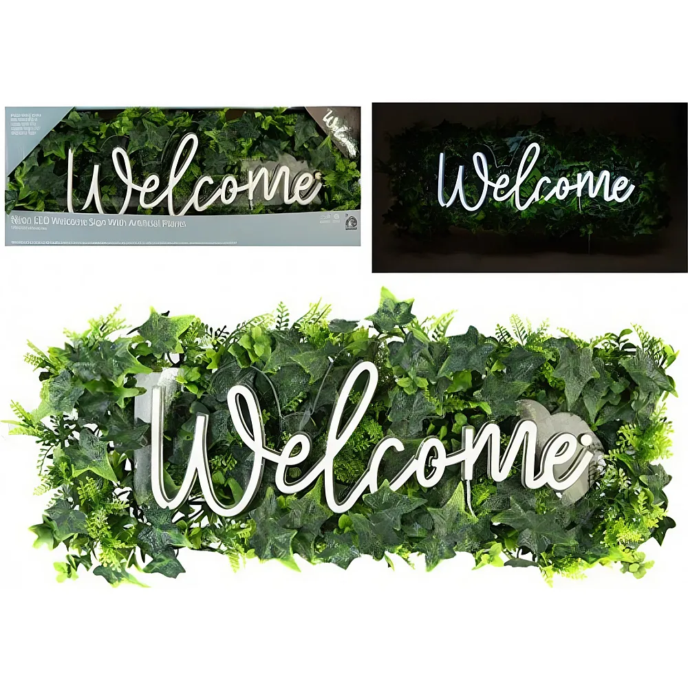 Sombo LED-Zeichen Welcome 61x23x8 cm