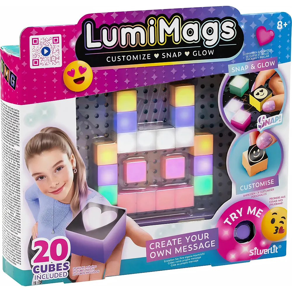 Silverlit Lumimags 2-fach ass. 16x14.5 cm, 20 W�rfel, Sticker,