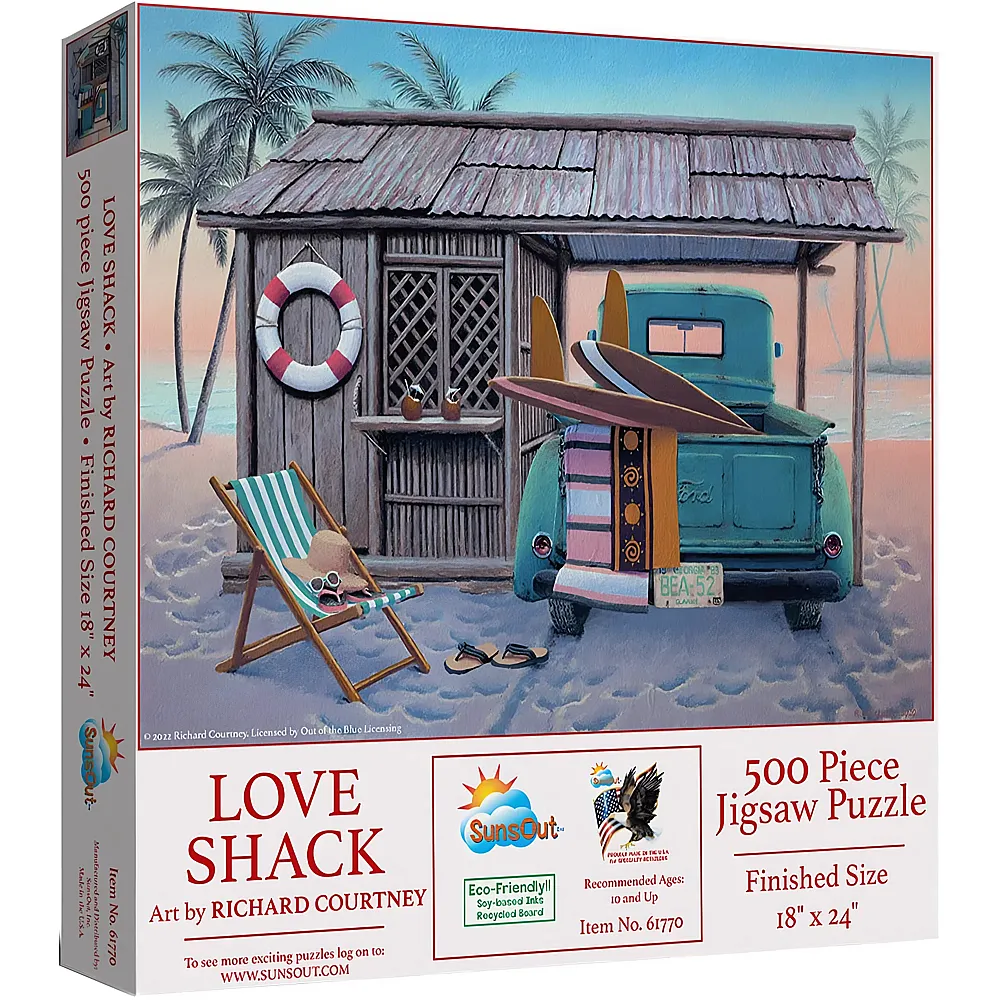 SunsOut Puzzle Richard Courtney Love Shack 500Teile