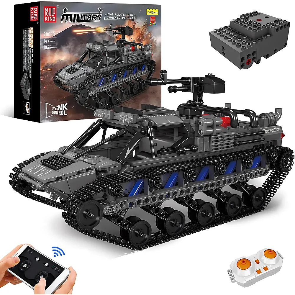 Mould King Military Gel�ndetaugliches Raupenfahrzeug 20030 - Klemmbausteine Milit�r