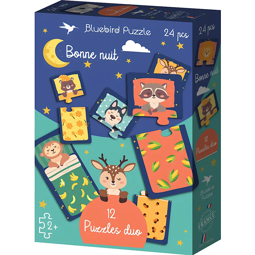 Bluebird Puzzle Puzzles duo - Gute Nacht - 24 Teile