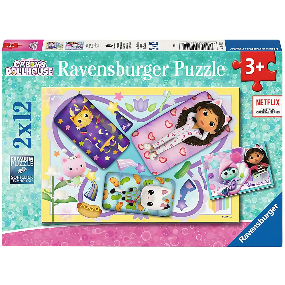 Ravensburger Puzzle Gabby's Dollhouse Pyjamaparty 2x12