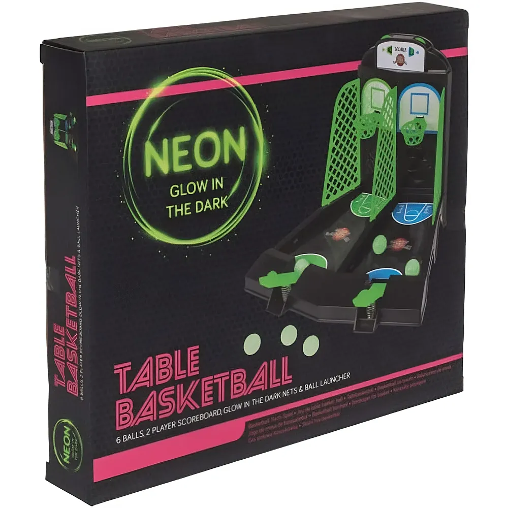 Basketball Tisch-Spiel leuchet im Dunkeln, 27.5cm 13 tlg.