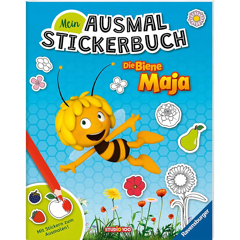 Ravensburger Mein Ausmalstickerbuch Biene Maja