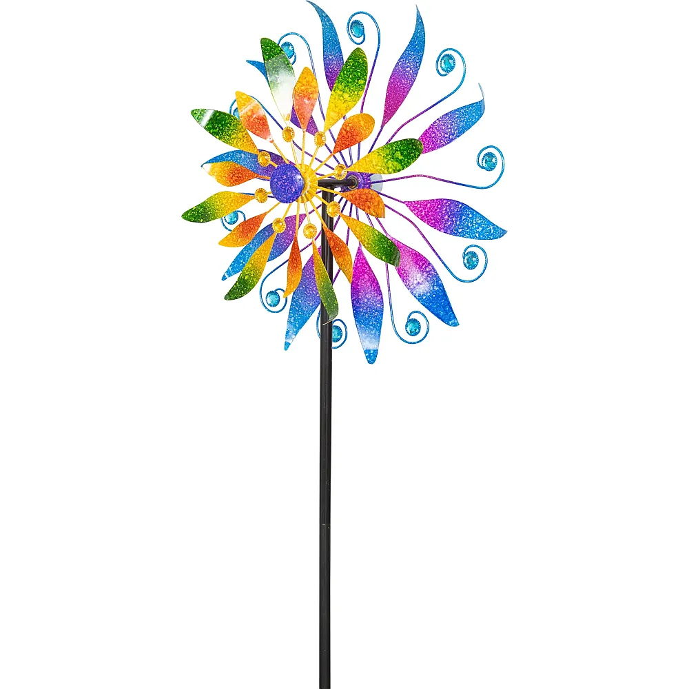 HQ Invento Windspiel Wind Spinner Floral Spectrum Duett Metall,  40 cm,