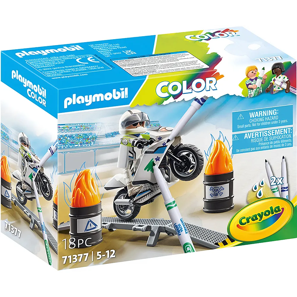 PLAYMOBIL Color Crayola Motorrad 71377