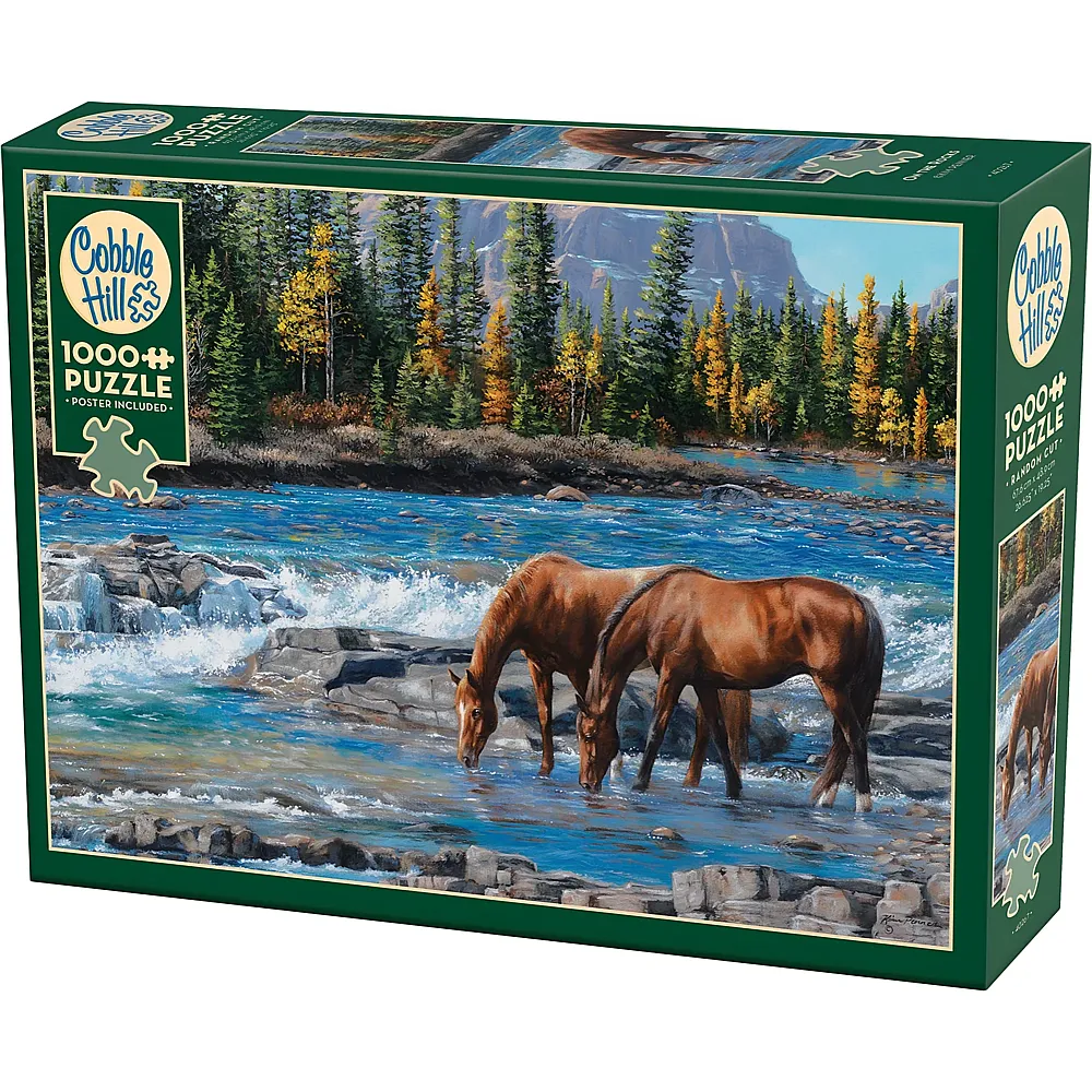 Cobble Hill Puzzle Pferde im Wildwasser 1000Teile