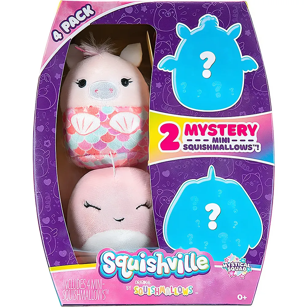Squishmallows Squishville 4er Pack Mystic 5cm