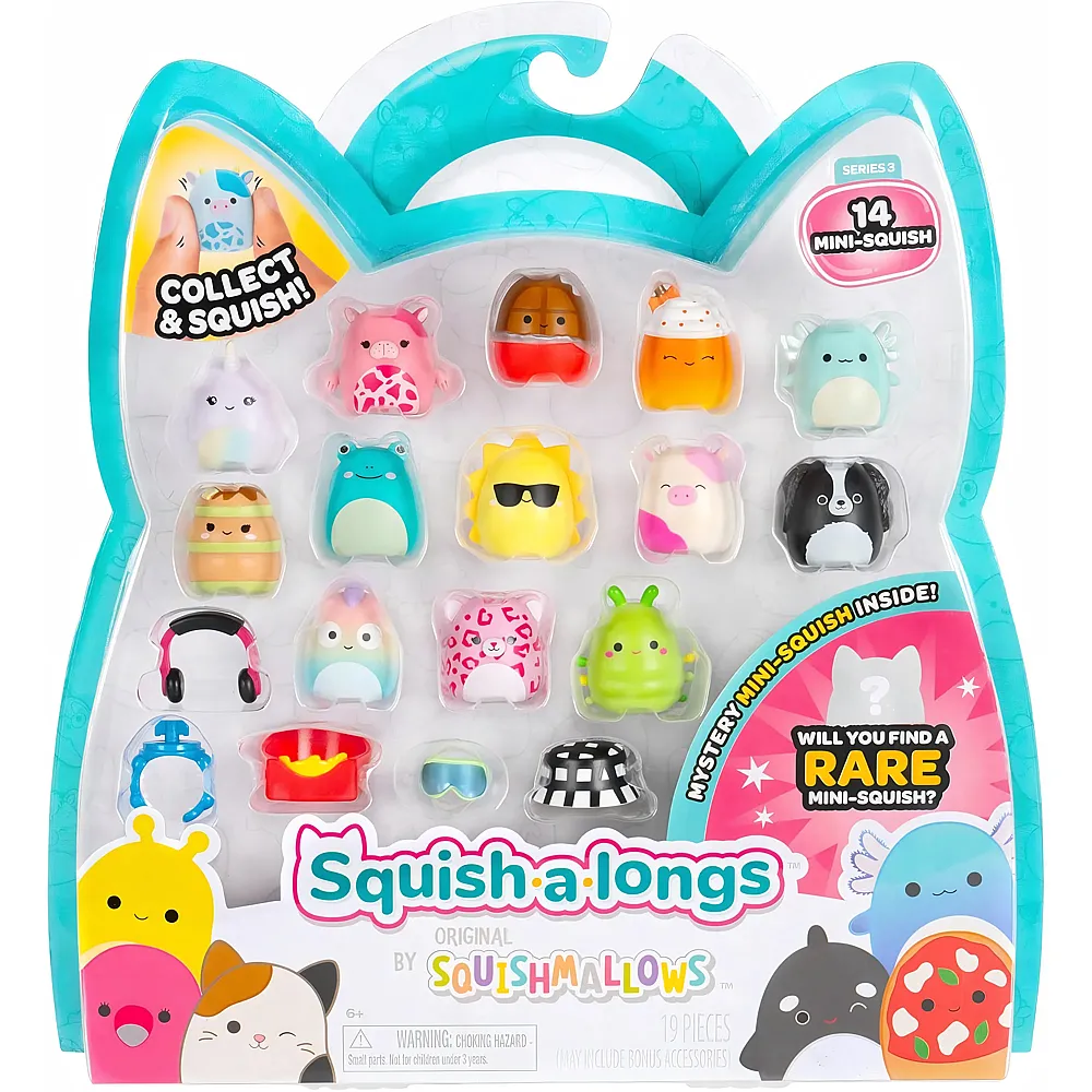 Squishmallows Squish-a-longs Spielfiguren - Serie 3 - Style 1 19Teile