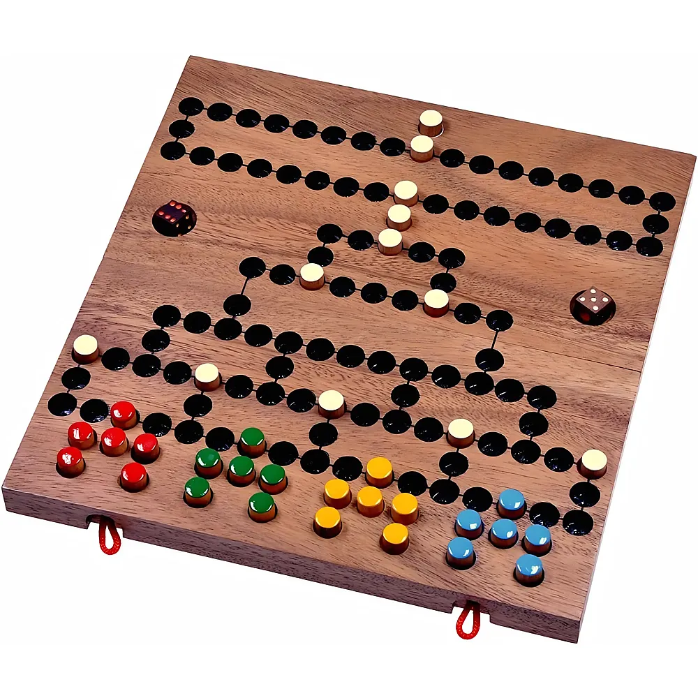 Logoplay Blockade - W�rfelspiel - Strategiespiel - Gesellschaftsspiel - Brettspiel aus Holz mit faltbarem Spielbrett