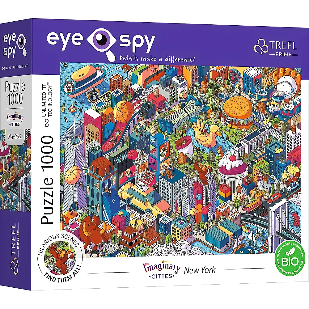 Trefl Puzzle Spy Imaginary Cities: New York, USA - 1000 Teile