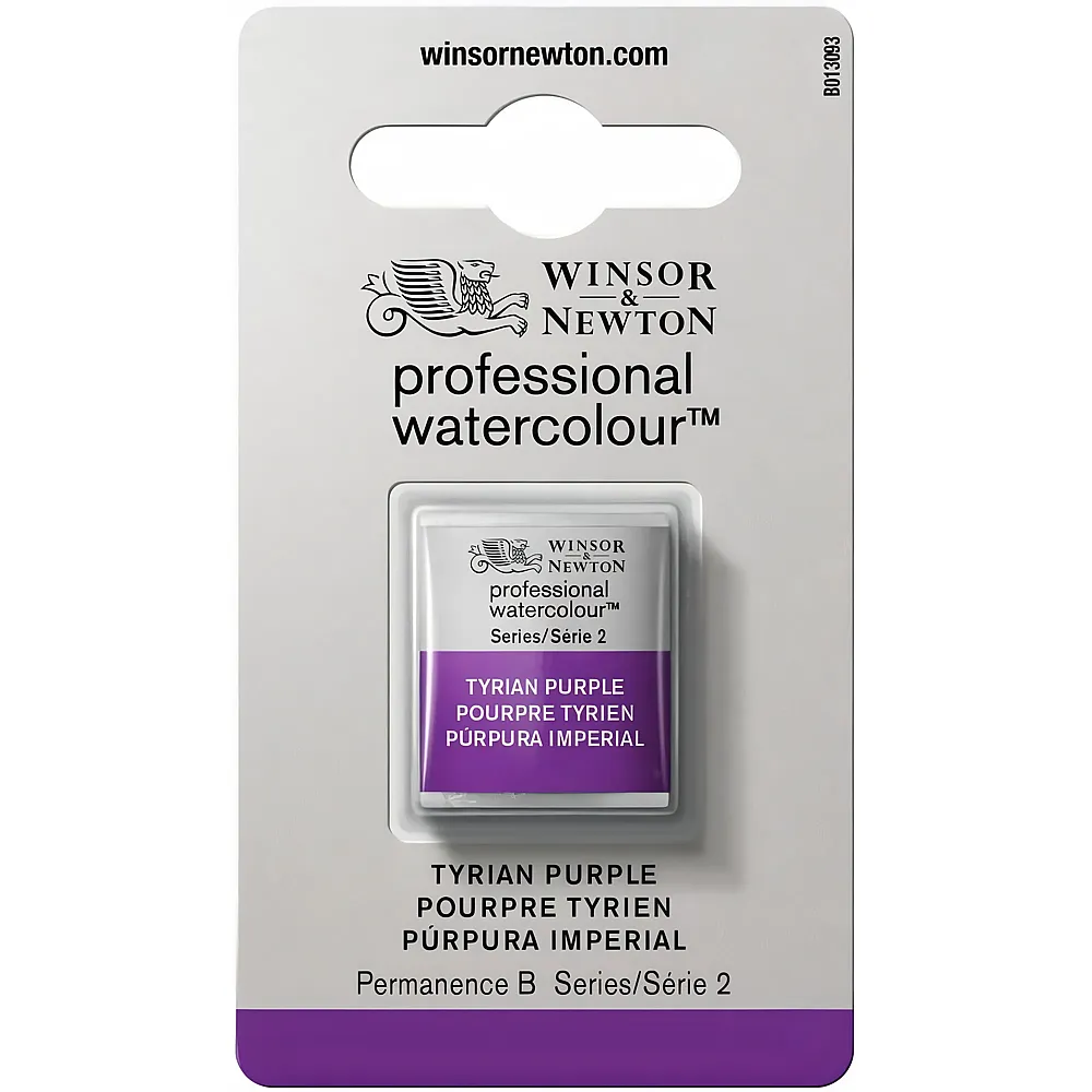 Winsor & Newton Professional Water Colour Aquarellfarbe Tyrian Purple - 1/2 Napf