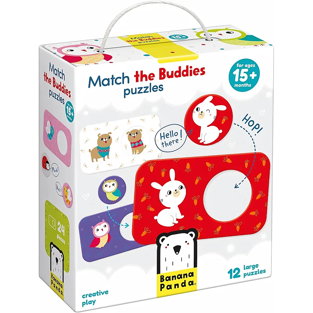 Banana Panda Puzzle 12in1 Finde die gleichen Freunde 2Teile