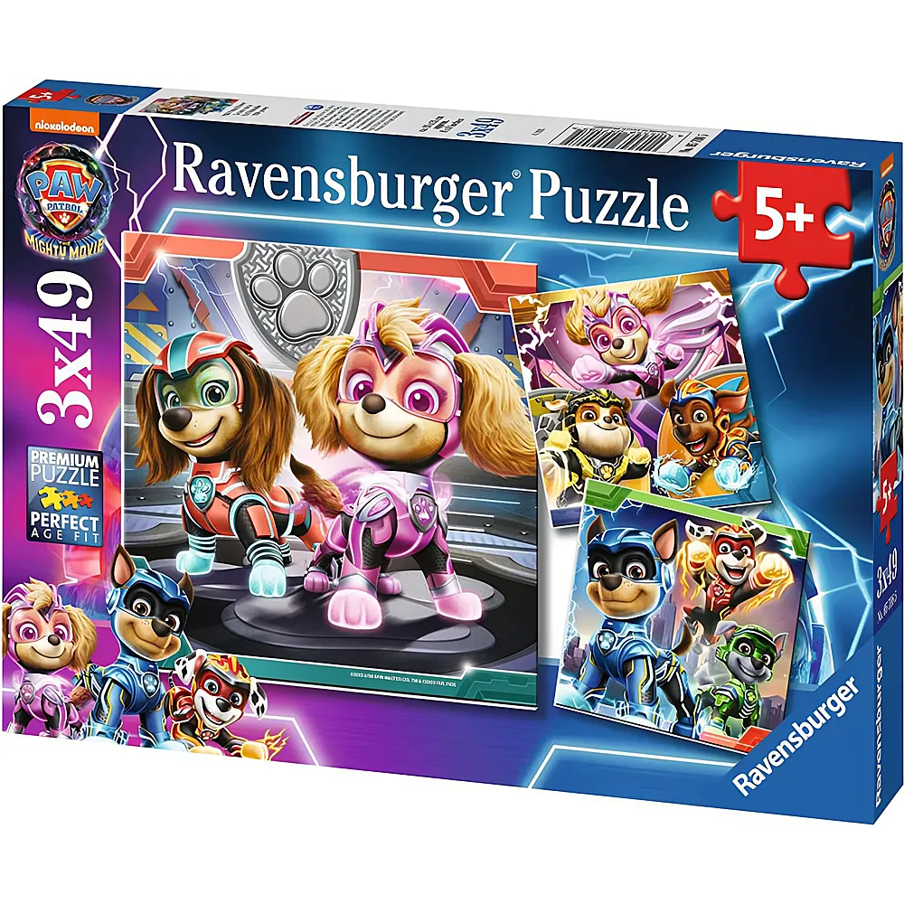 Ravensburger Puzzle Paw Patrol The Mighty Movie 3x49